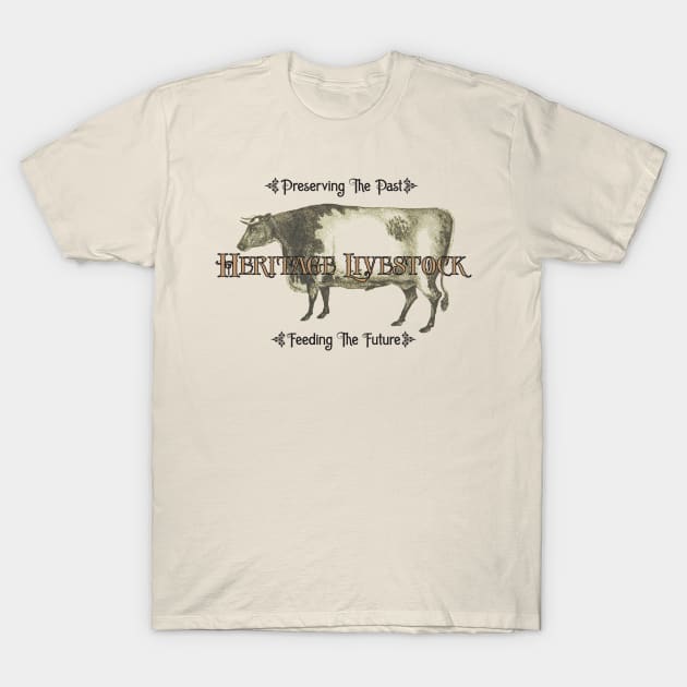 Heritage Livestock - Shorthorn Cow T-Shirt by Shepherd